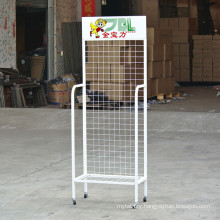 Free standing hanging product metal wire grid mesh wall panel display racks stand